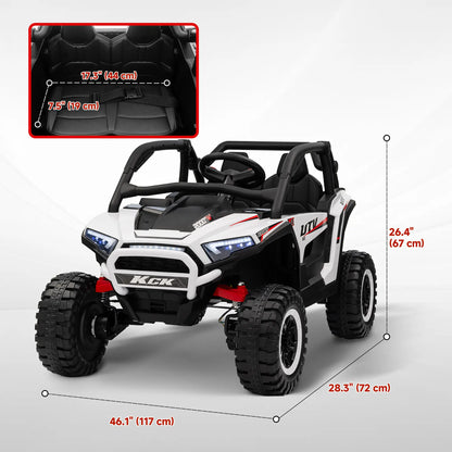 2 Seater 24V 7AH Electric Ride On Truck, White Electric Toy Cars at Gallery Canada