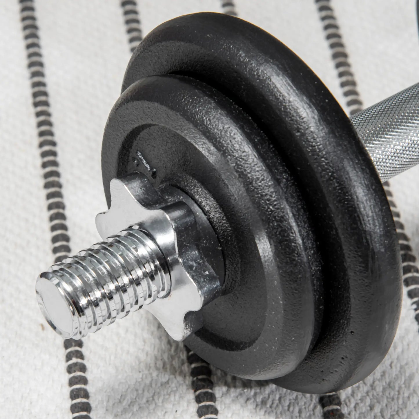 44lbs Adjustable Weight Barbell, Dumbbells Set, Non-Slip Handles, Black Dumbbells & Barbells at Gallery Canada