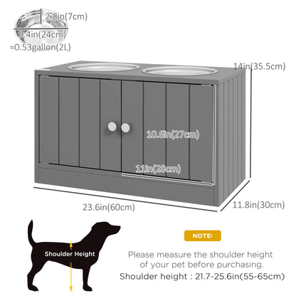 Elevated Dog Bowls for Large Dogs, 2 Stainless Steel Bowls, Grey Dog Bowls at Gallery Canada