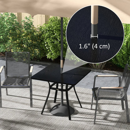 Rectangle Patio Dining Table for 4, Steel Legs, Metal Tabletop, Black Patio Dinning Tables at Gallery Canada