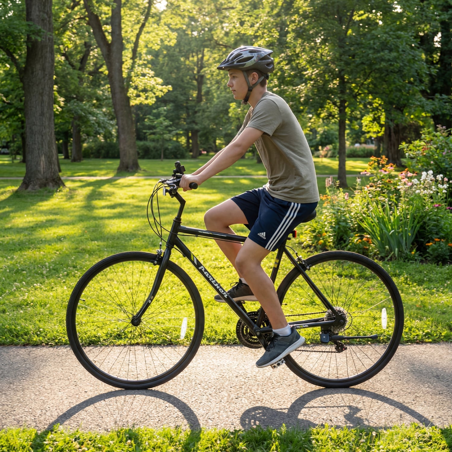 700C Hybrid Bike, 18-Speed Shimano Drivetrain, Phone Holder, Black Kids Bike at Gallery Canada