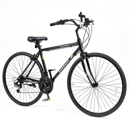 700C Hybrid Bike, 18-Speed Shimano Drivetrain, Phone Holder, Black Kids Bike Black at Gallery Canada