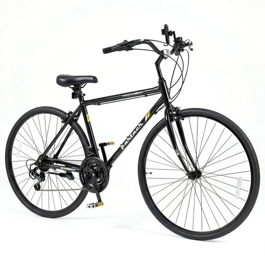 700C Hybrid Bike, 18-Speed Shimano Drivetrain, Phone Holder, Black Kids Bike Black at Gallery Canada