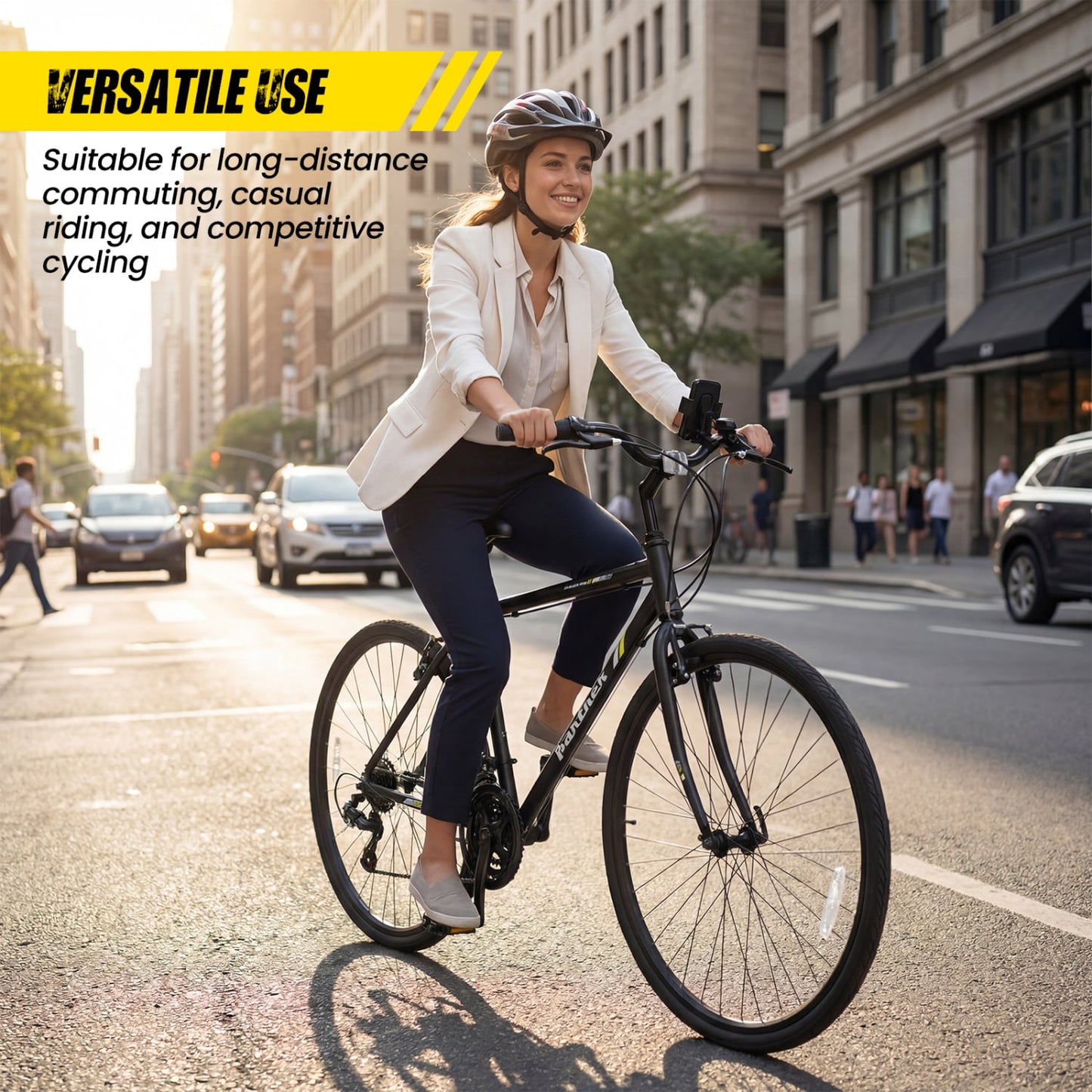 700C Hybrid Bike, 18-Speed Shimano Drivetrain, Phone Holder, Black Kids Bike at Gallery Canada