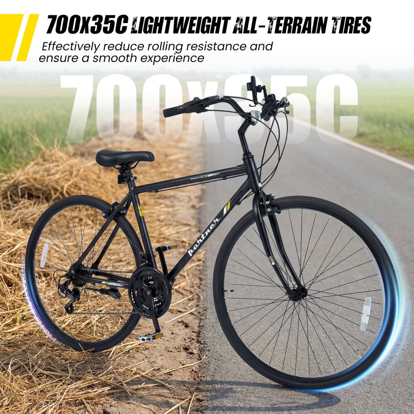 700C Hybrid Bike, 18-Speed Shimano Drivetrain, Phone Holder, Black Kids Bike at Gallery Canada