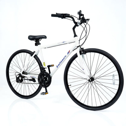 700C Adult Hybrid Bike, 18-Speed Shimano, White Kids Bike White at Gallery Canada