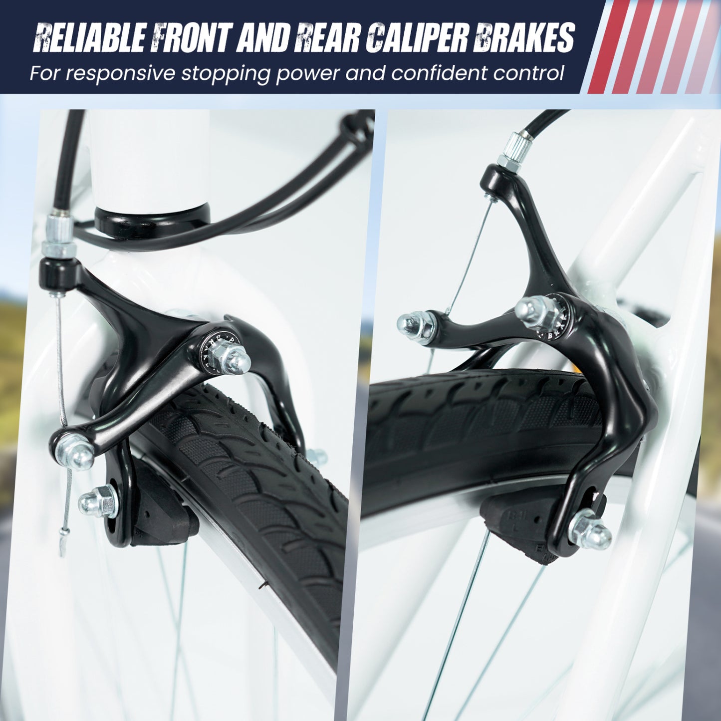 700C Adult Hybrid Bike, 18-Speed Shimano, White Kids Bike at Gallery Canada