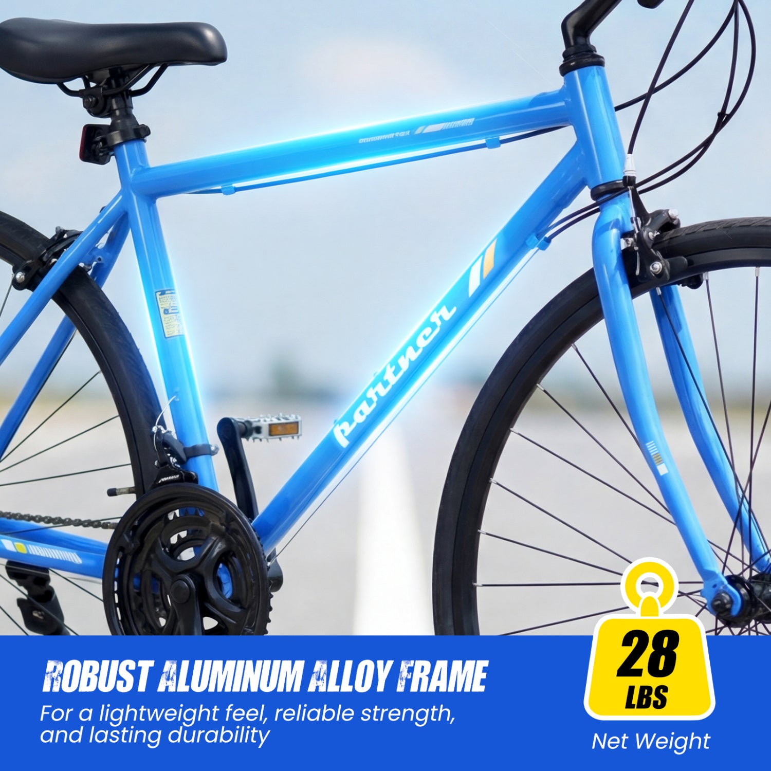 700C Hybrid Bike, 18-Speed Shimano Drivetrain, Phone Holder, Blue Kids Bike at Gallery Canada