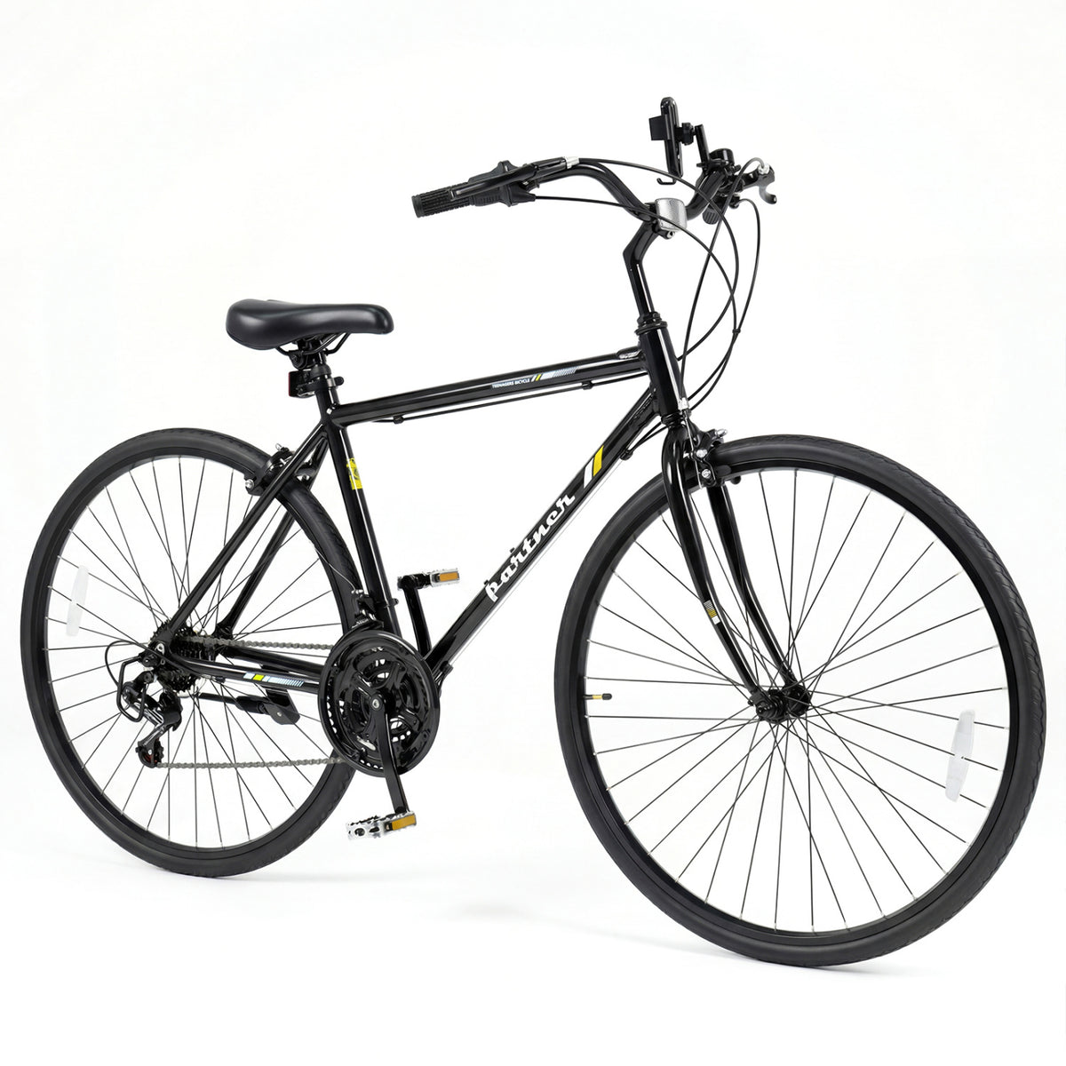 700C Hybrid Bike, 18-Speed Shimano Drivetrain, Phone Holder, Black Kids Bike at Gallery Canada