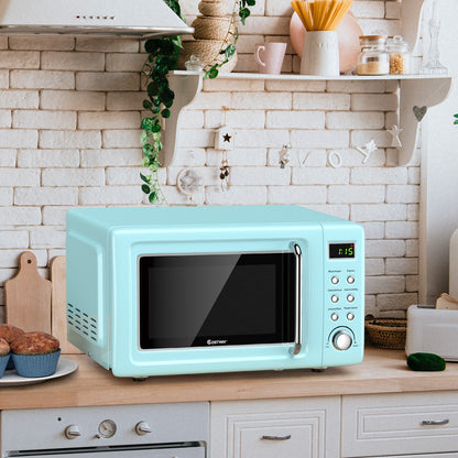 700W Retro Microwave Oven, 5 Power Levels, Auto Cook, Green Toaster Ovens at Gallery Canada
