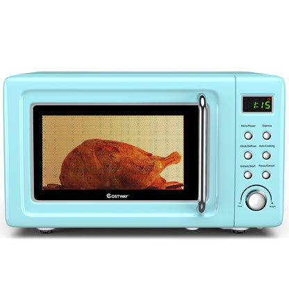 700W Retro Microwave Oven, 5 Power Levels, Auto Cook, Green Toaster Ovens at Gallery Canada