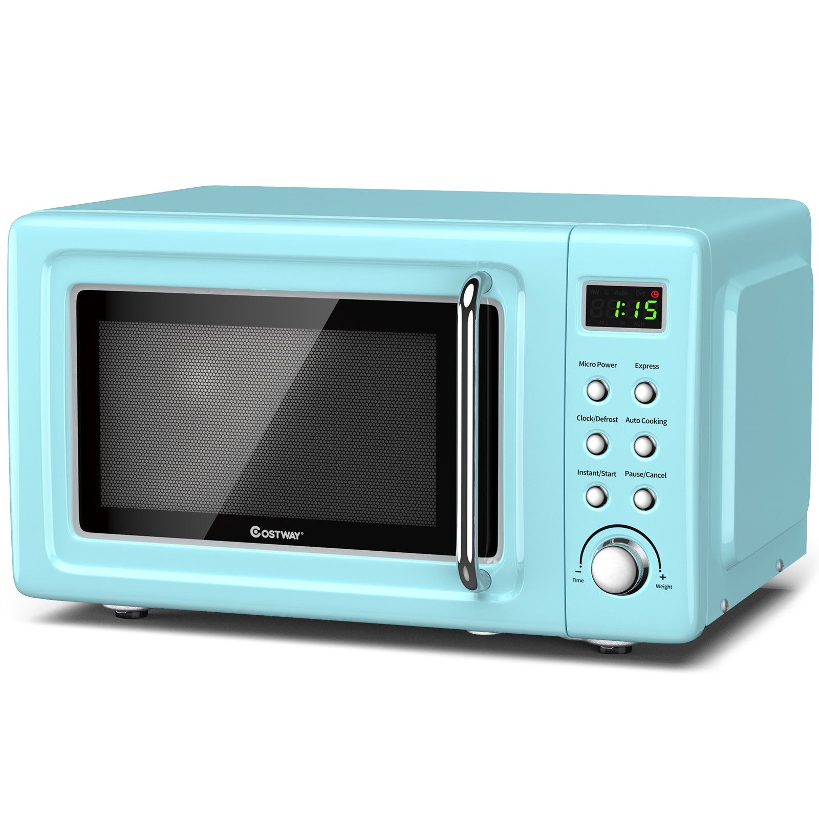 700W Retro Microwave Oven, 5 Power Levels, Auto Cook, Green Toaster Ovens at Gallery Canada