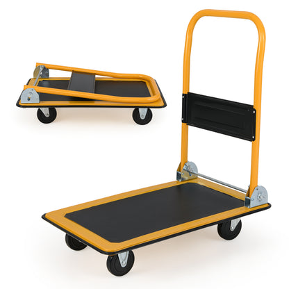 Platform Cart Dolly Foldable Warehouse Push Hand Truck, Black Garden Tools at Gallery Canada