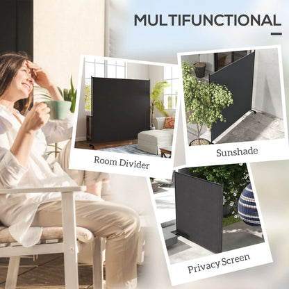 Outdoor Room Divider with Wheels, Privacy Screen for Patio, 6ft Tall Side Awnings at Gallery Canada