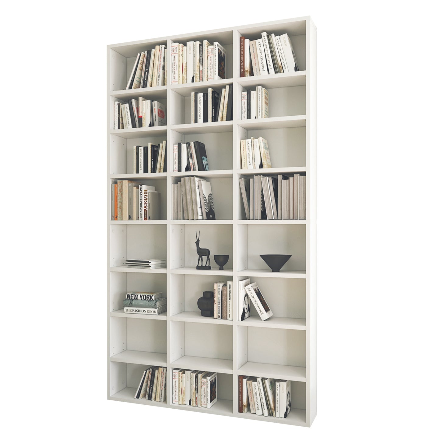 70 Inch Tall Bookshelf 24 Cube Storage Organizer with Adjustable Shelves, White Bookcases White at Gallery Canada