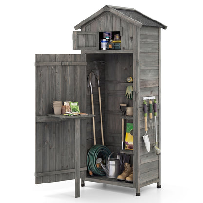 70 In Tall Garden Tool Storage Cabinet, Lockable Doors, Grey Sheds & Outdoor Storage at Gallery Canada