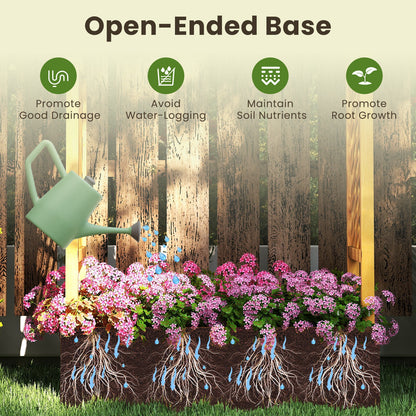 70 Inch Wooden Raised Garden Bed with Lattice Trellis, Natural Raised Garden Beds at Gallery Canada