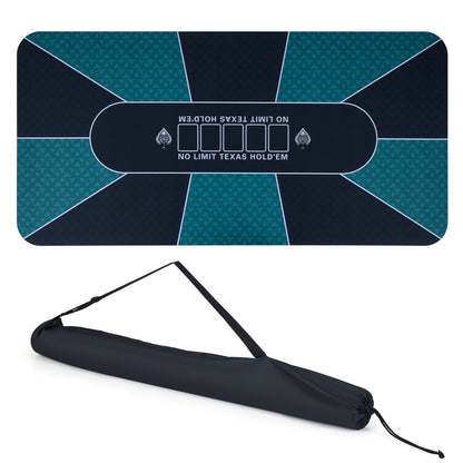 70 x 35 Inch Poker Table Top, Water-Repellent Surface, 10-Player, Green