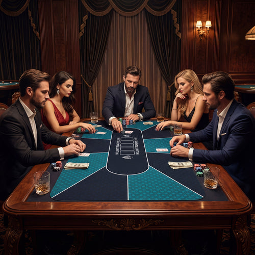 70 x 35 Inch Poker Table Top, Water-Repellent Surface, 10-Player, Green