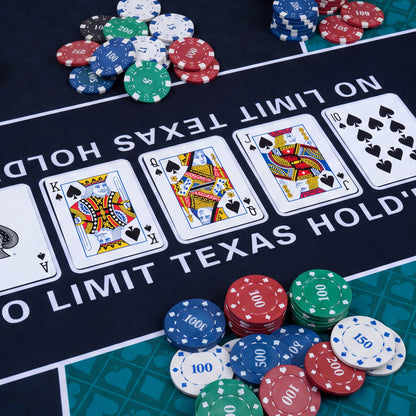 70 x 35 Inch Poker Table Top, Water-Repellent Surface, 10-Player, Green Game Room at Gallery Canada