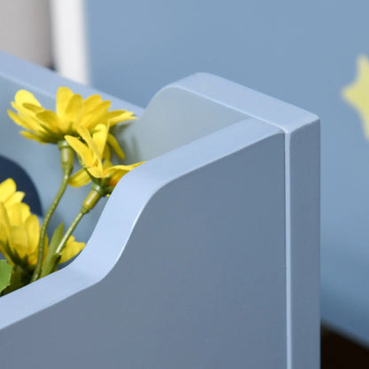 Kids Wooden Toy Storage Box, Bench Seat, 21.75" x 13.5" x 14", Blue Baby & Kids Storage at Gallery Canada