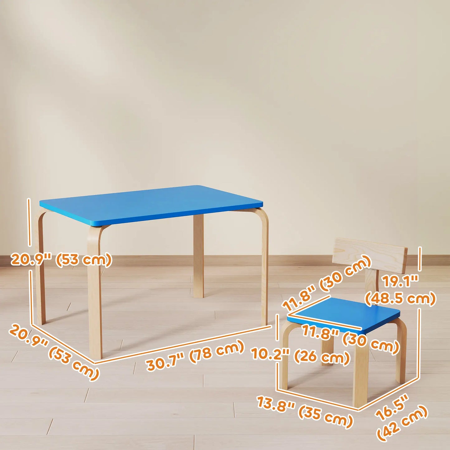 Kids Table And 2 Chair Set, Multi-Activity Furniture, Blue Kids Table Sets at Gallery Canada