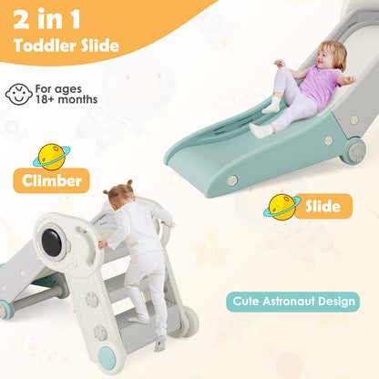 2 in 1 Baby Slide with Climber for Toddlers Age 18+ Months, Blue Climbers & Slides at Gallery Canada