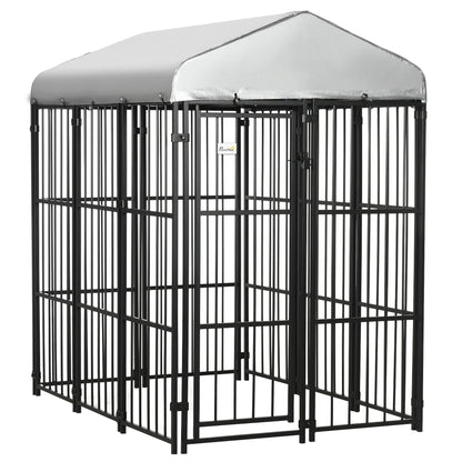 Galvanized Steel Outdoor Dog Kennel, Heavy Duty, Black Houses, Kennels & Pens at Gallery Canada