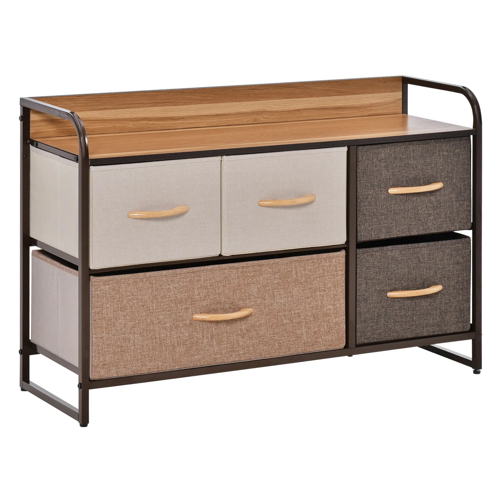 5-Bin Dresser Storage Tower, Fabric Bins with Metal Frame Storage Cabinets at Gallery Canada