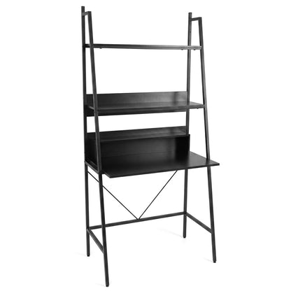 71” High Freestanding Laptop Desk with Open Shelves for Living Room Bedroom Study, Black Laptop Tables & Printer Stands at Gallery Canada