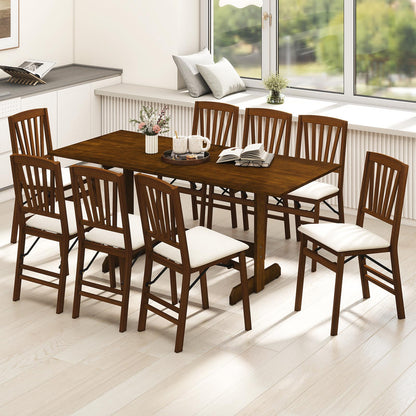 71 Inch Farmhouse Dining Table Wooden Kitchen Table for 6-8 with Rubber Wood Legs, Walnut Dining Tables at Gallery Canada