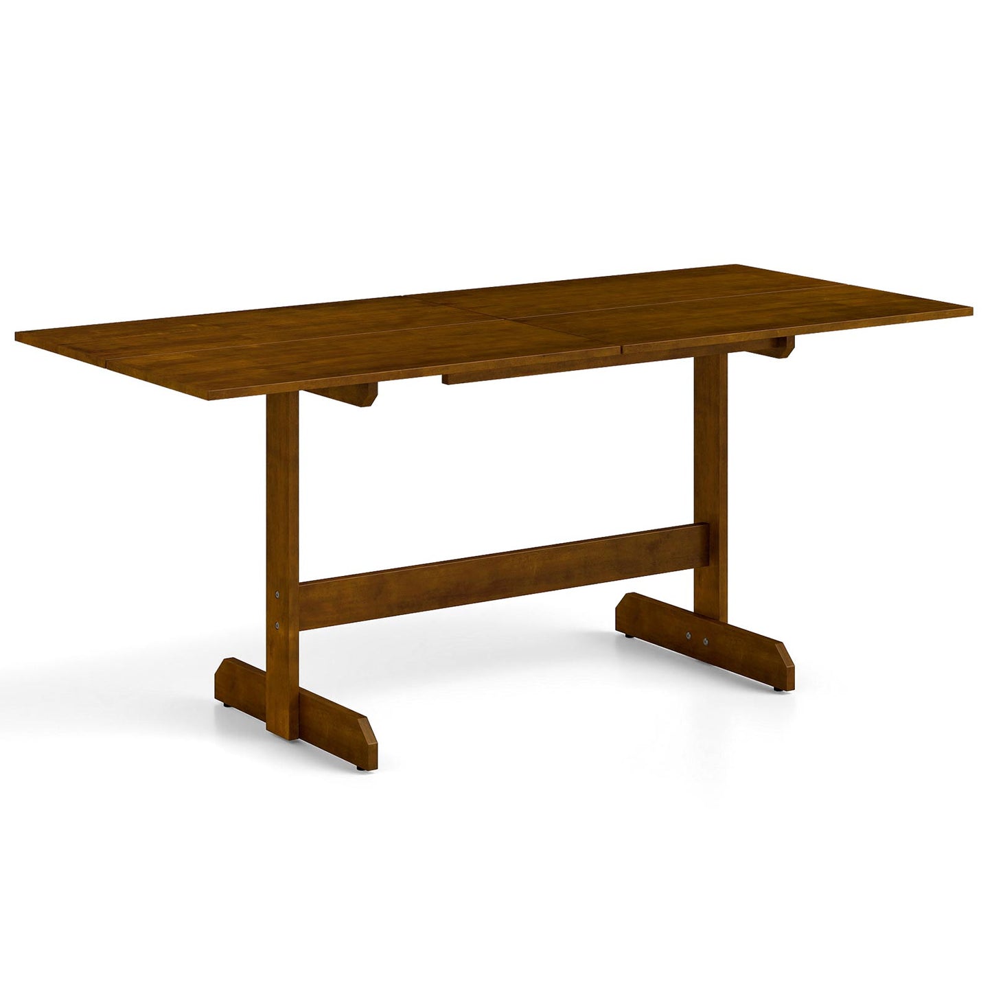 71 Inch Farmhouse Dining Table Wooden Kitchen Table for 6-8 with Rubber Wood Legs, Walnut Dining Tables Walnut at Gallery Canada