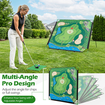 "71" Set de jeu de chipping de golf pour pratique intérieure et extérieure