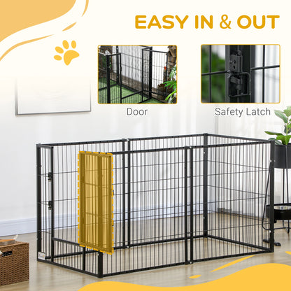 32.5" - 59" x 32" 6 Panel Dog Playpen, Heavy Duty, Indoor Outdoor Houses, Kennels & Pens at Gallery Canada