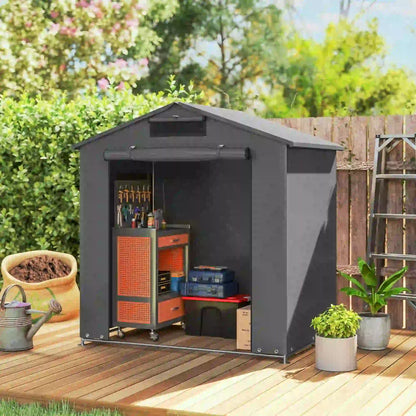 6' x 4' Portable Shed, Waterproof Bike Tent, Dark Grey Sheds at Gallery Canada
