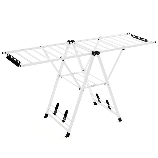 72.5 Inches Adjustable Clothes Drying Rack, White Drying Racks White at Gallery Canada