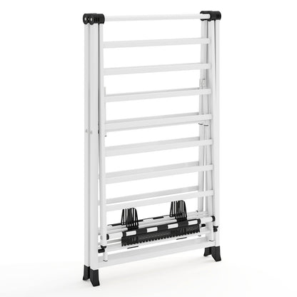 72.5 Inches Clothes Drying Rack with Height Adjustable Wings, White Drying Racks at Gallery Canada