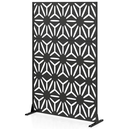 72"H x 48"W Freestanding Fence Panel with Stand and Expansion Bolts, Black Room Dividers at Gallery Canada
