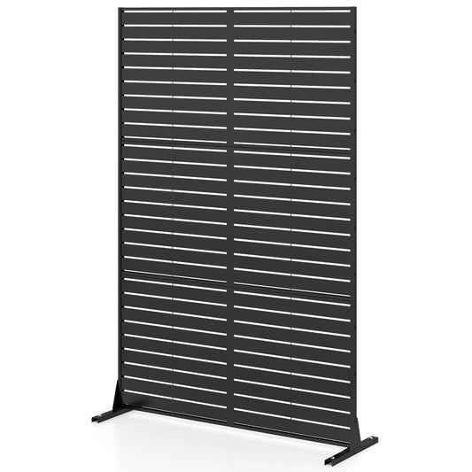 72"H x 48"W Outdoor Decorative Divider Screen with Stand and Expansion Bolts, Black Room Dividers Black at Gallery Canada