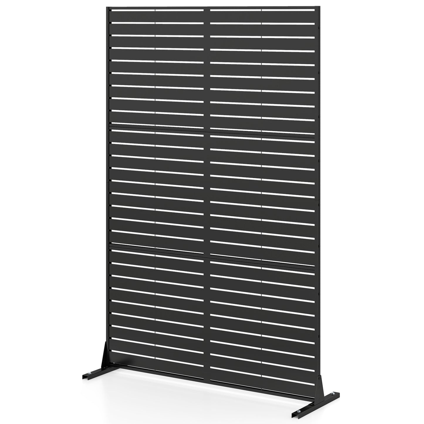 72"H x 48"W Outdoor Decorative Divider Screen with Stand and Expansion Bolts, Black Room Dividers at Gallery Canada