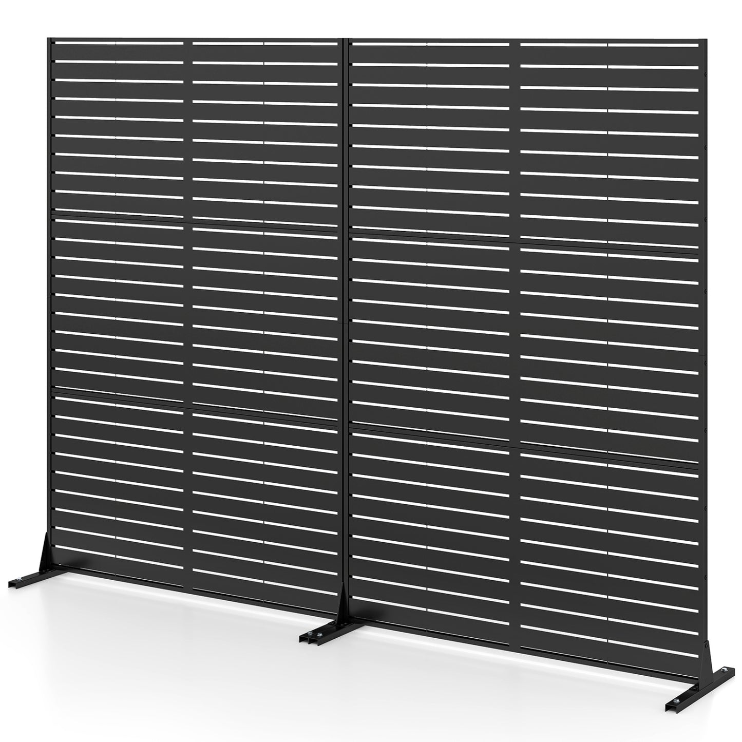 72"H x 48"W Outdoor Decorative Divider Screen with Stand and Expansion Bolts, Black Room Dividers at Gallery Canada