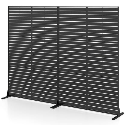 72"H x 48"W Outdoor Decorative Divider Screen with Stand and Expansion Bolts, Black Room Dividers at Gallery Canada