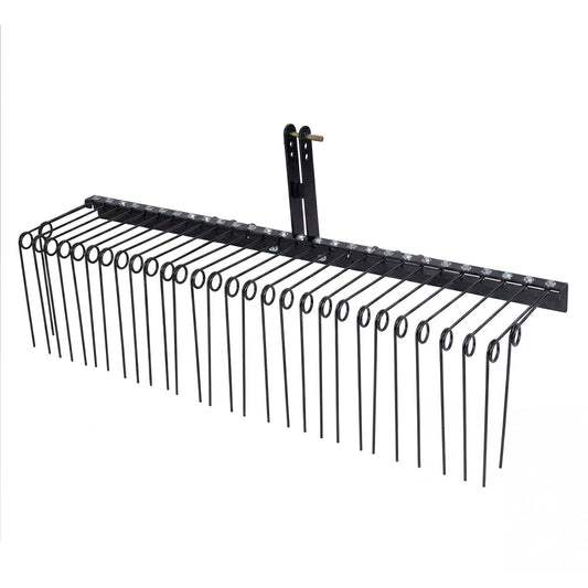 72" Pine Straw Rake, 30 Metal Coil Tines, Black Lawn Care Tools Black at Gallery Canada
