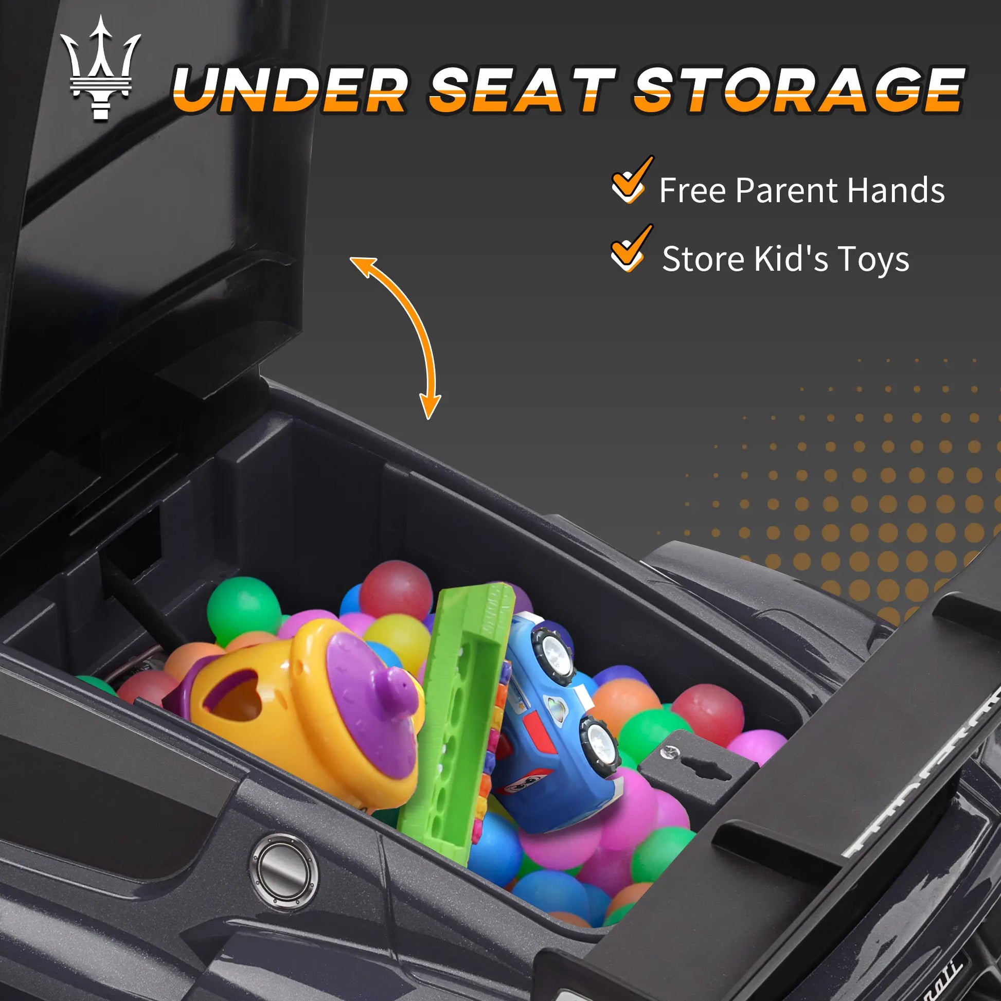 6V Maserati GT2 Licensed Electric Car for Kids, Grey Electric Toy Cars at Gallery Canada