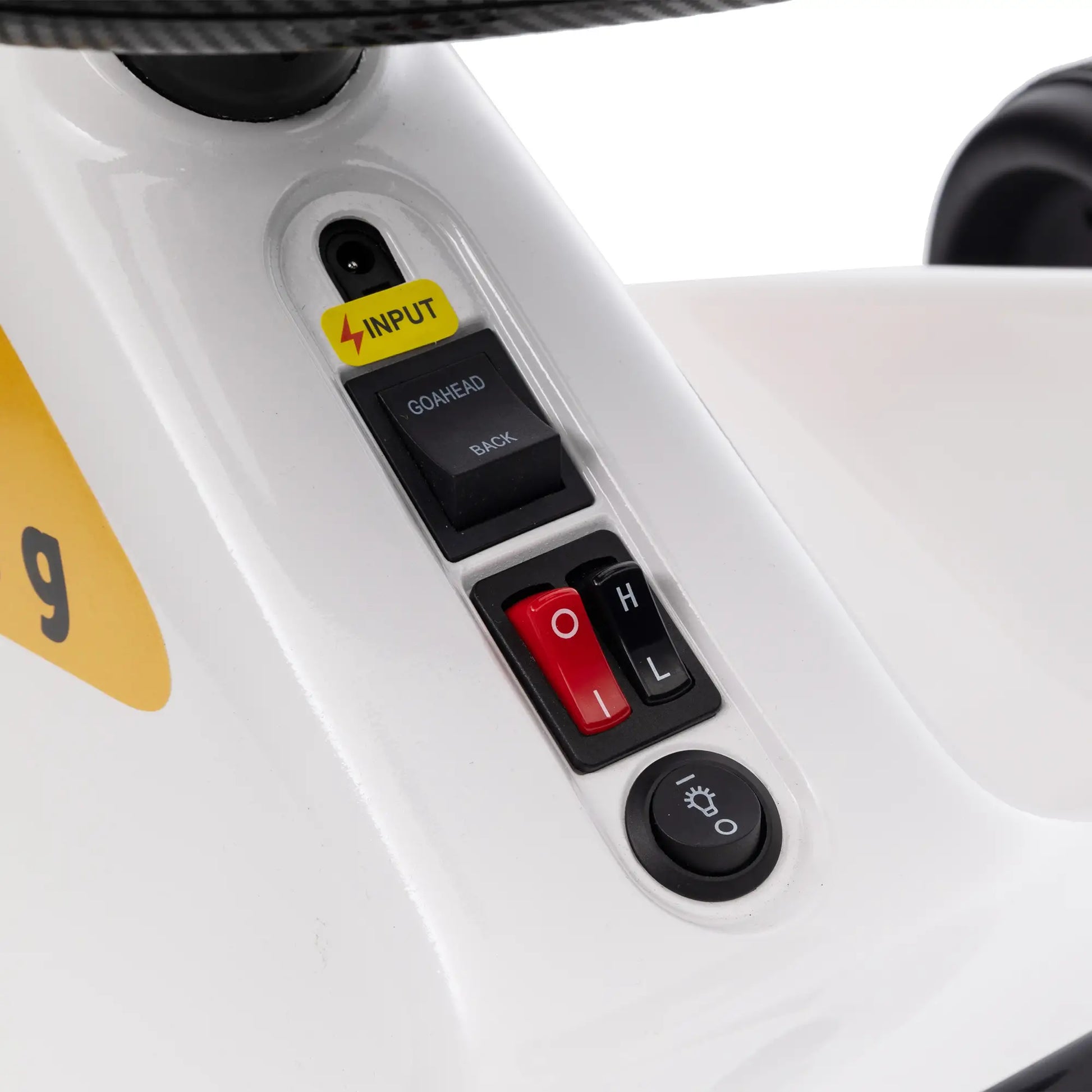 6V Electric Go Kart for Kids, Music Light Horn, White Electric Ride On Toys at Gallery Canada