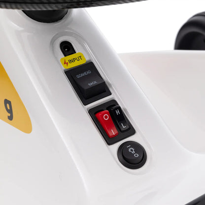 6V Electric Go Kart for Kids, Music Light Horn, White Electric Ride On Toys at Gallery Canada