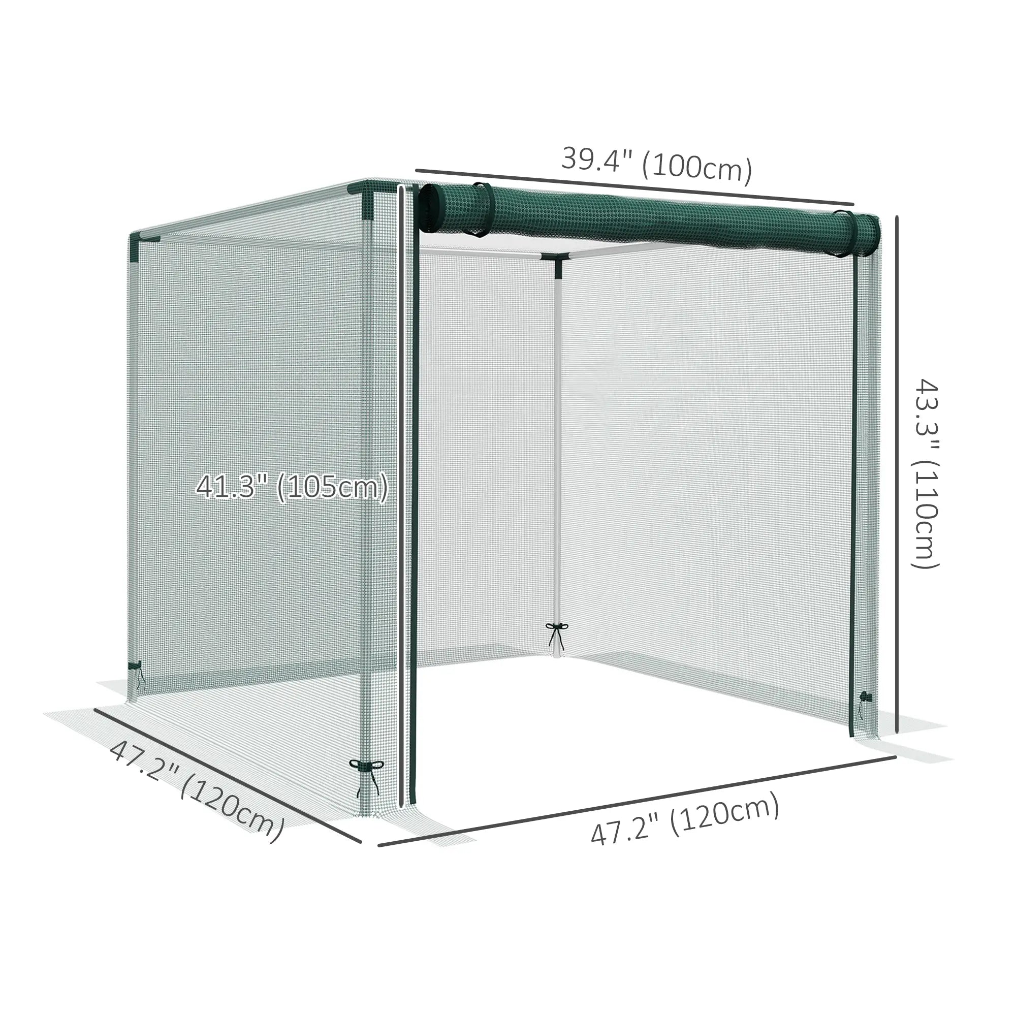 Galvanized Steel Crop Cage, Plant Protection Tent, 4' x 4', Green Walk In Greenhouses at Gallery Canada