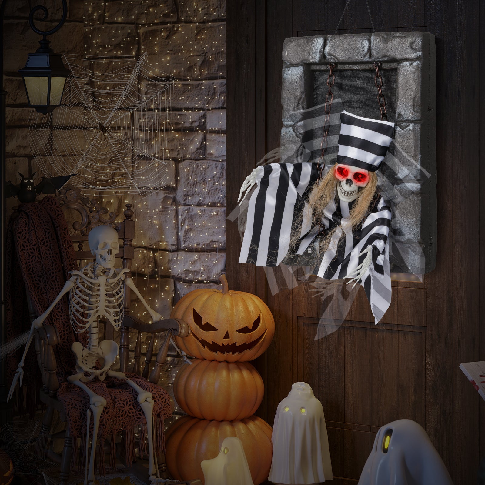 Animated Halloween Decoration 18 Inch Hanging Skull Prisoner Halloween at Gallery Canada