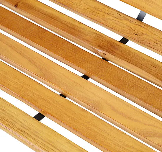 48"L Wooden Garden Bench, Outdoor Patio Loveseat, Steel Frame Outdoor Benches at Gallery Canada