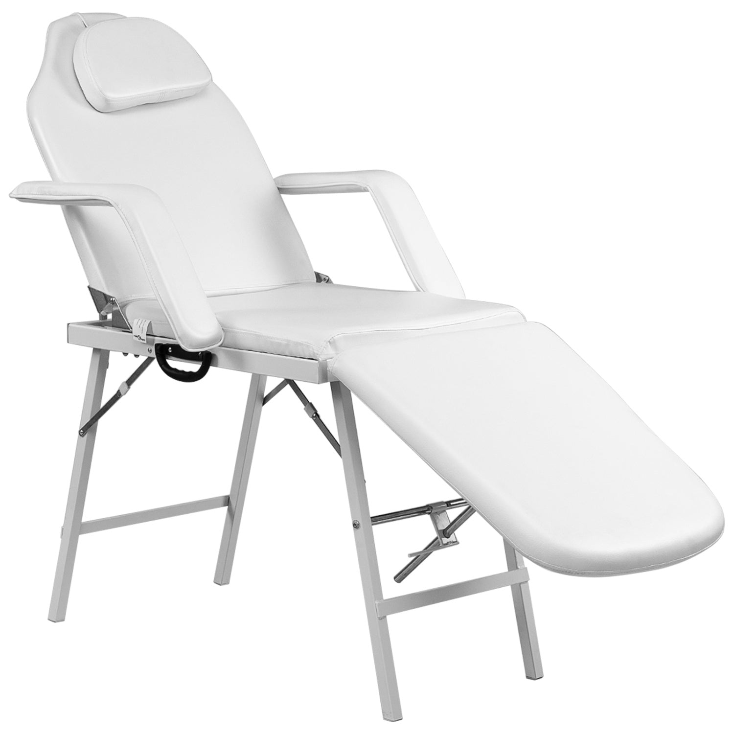 73 Inch Adjustable Massage Table, Backrest, Footrest Spa & Salon White at Gallery Canada